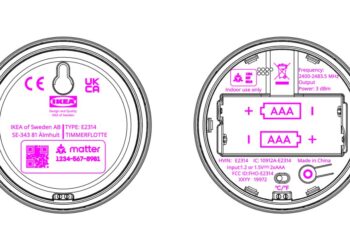 Ikea registered a Matter-over-Thread temperature sensor with the FCC