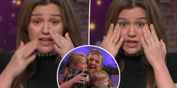 Kelly Clarkson fights back tears on emotional 1,000th episode of talk show