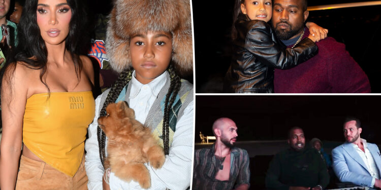 Kim Kardashian cuts short daughter North's visit with Kanye West after learning Tate brothers would be there: report