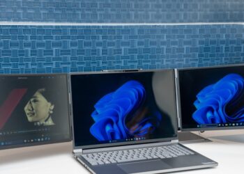 Lenovo’s concept laptop add-ons include multiple monitors and an emoji friend