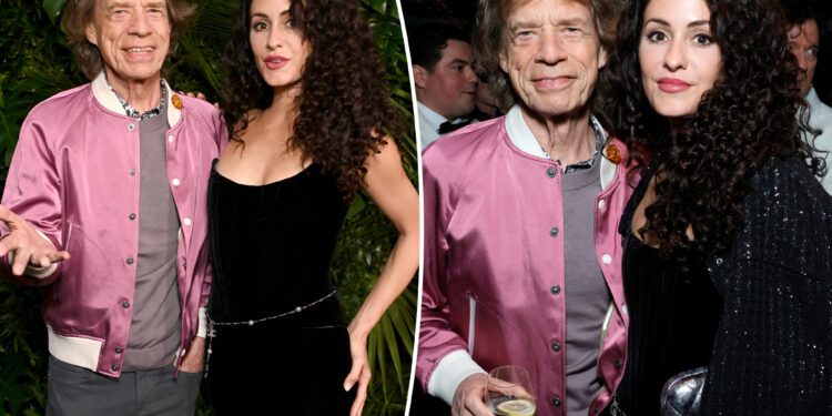 Mick Jagger and girlfriend Melanie Hamrick attend pre-Oscars 2025 dinner