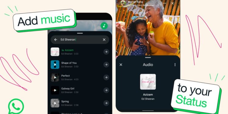 WhatsApp users can now add music to their status