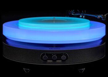 Audio-Technica’s new $9,999 Hotaru turntable levitates and glows
