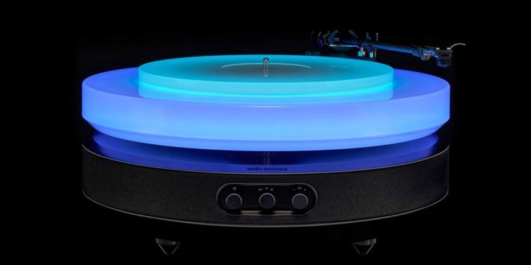 Audio-Technica’s new $9,999 Hotaru turntable levitates and glows