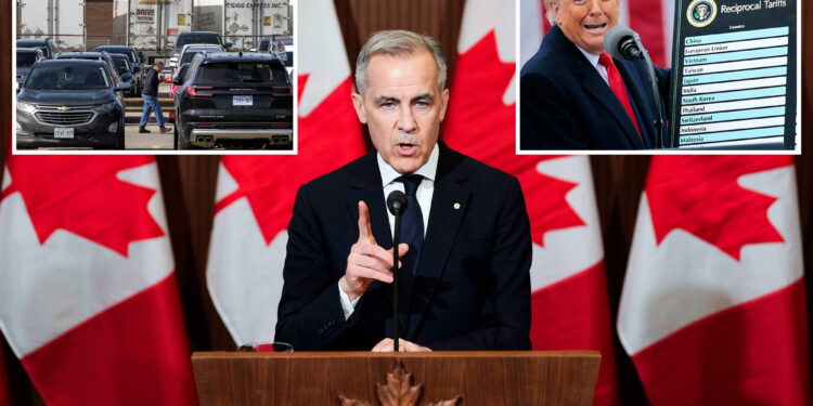 Canada's PM fires back at Trump's Liberation Day tariffs with new levy on imported vehicles