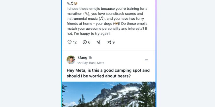 A screenshot of the Meta AI app.