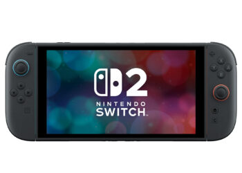 A close-up image of a Nintendo Switch 2 in handheld mode on an isolated white background.
