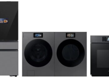 Samsung’s newest Bespoke AI Home appliances — including its latest fridge, washer, dryer, and wall oven — feature AI Home screens.