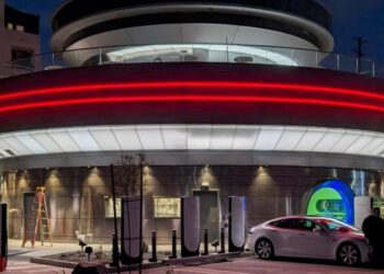 Tesla is making progress on its 1950s diner and drive-in