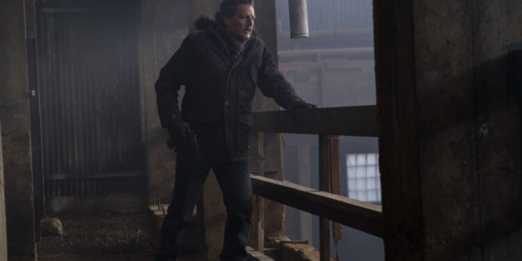 A still image of Pedro Pascal as Joel in The Last of Us.