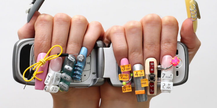 Image of nails with electronic components