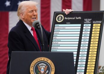 President Donald Trump speaks during an event to announce new tariffs in the Rose Garden at the White House, Wednesday, April 2, 2025, in Washington.