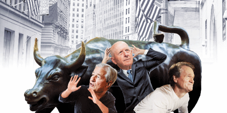 Donald Trump, David Solomon, Jamie Dimon, Brian Moynihan