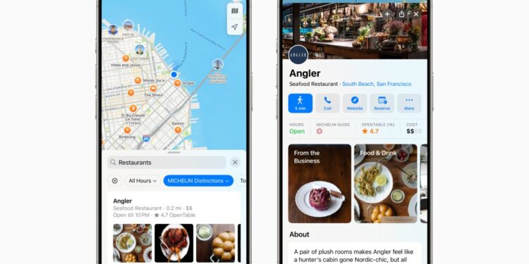 Apple Maps will show recommendations from Michelin and The Infatuation