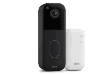 The Blink doorbell comes in black and white and requires a Blink Sync module to work. It comes with the new Sync Module Core, pictured, which uses a USB Type-C to Type-A cable.