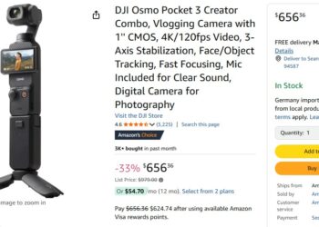 Amazon Germany will currently ship Osmo Pocket 3 to the US for free.