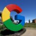 Google logo at Mountain View, Calif., headquarters.