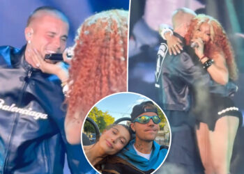 Hailey Bieber supports husband Justin during his surprise appearance at SZA concert