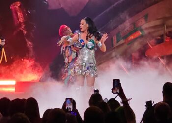 Katy Perry performing at her Las Vegas residency