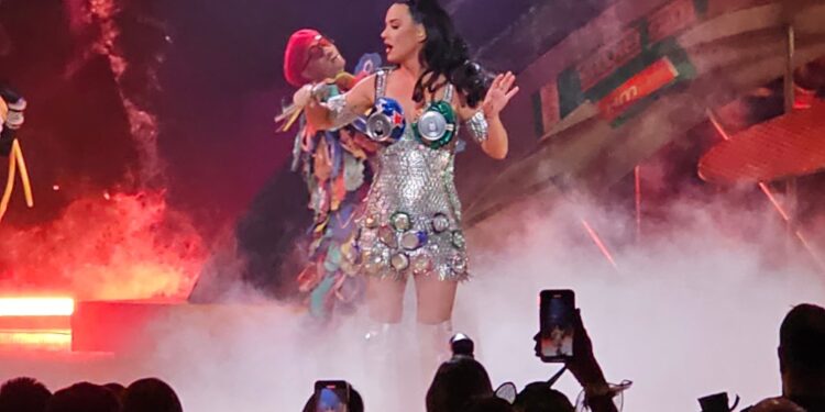 Katy Perry performing at her Las Vegas residency