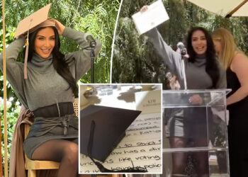 Kim Kardashian graduates law school after 6 years in surprise backyard commencement ceremony