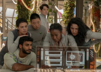 A still image from the Netflix series Murderbot.