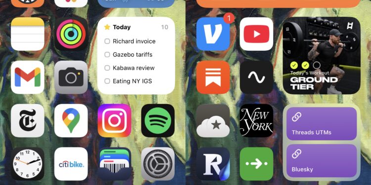 Two iPhone screenshots
