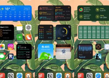 Three screenshots of an iOS homescreen.