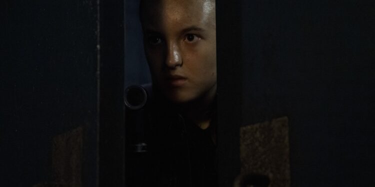 A still image of Bella Ramsey in the HBO series The Last of Us.