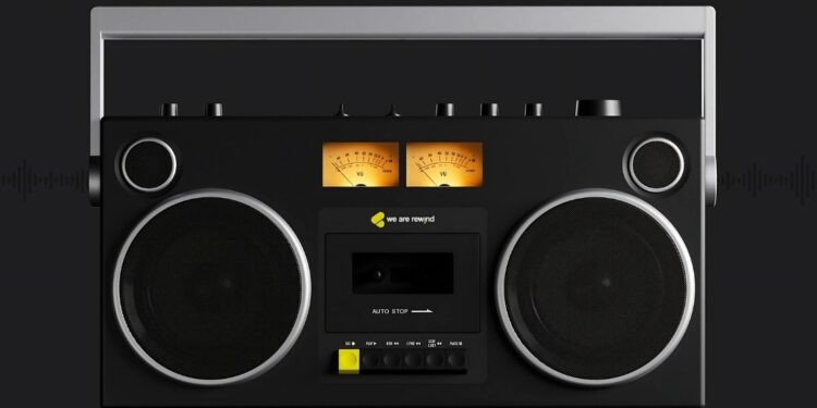 This modern cassette boombox will lure you in with glowing VU meters