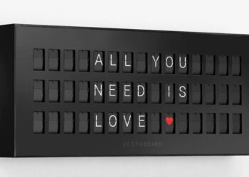 Vestaboard’s Note is a smaller version of its split-flap display