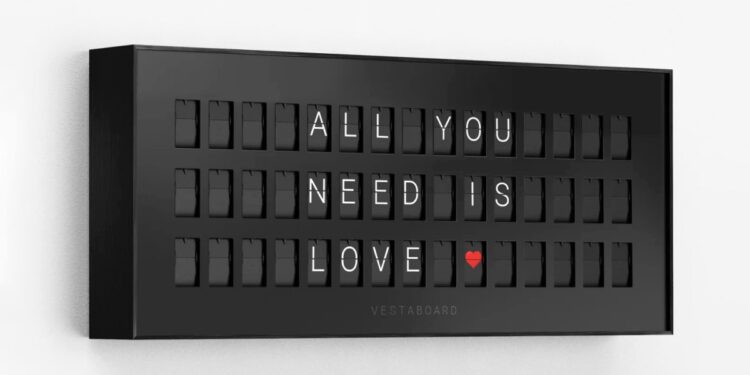 Vestaboard’s Note is a smaller version of its split-flap display