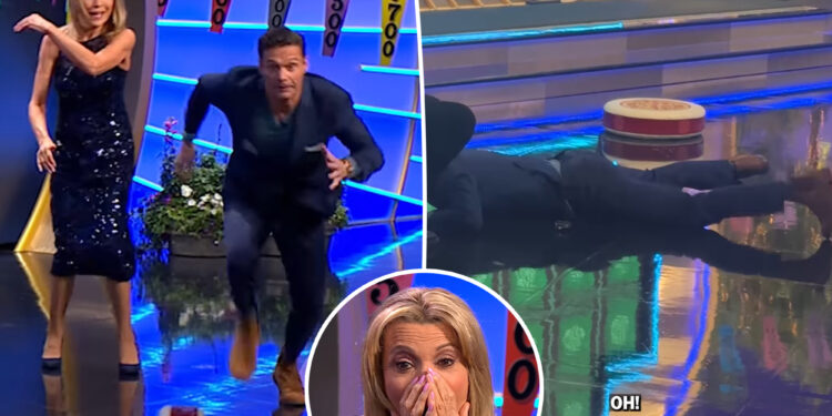'Wheel of Fortune' host Ryan Seacrest face-plants while attempting stunt on game show