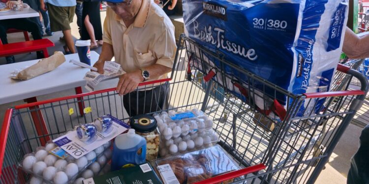 Shopper at Costco