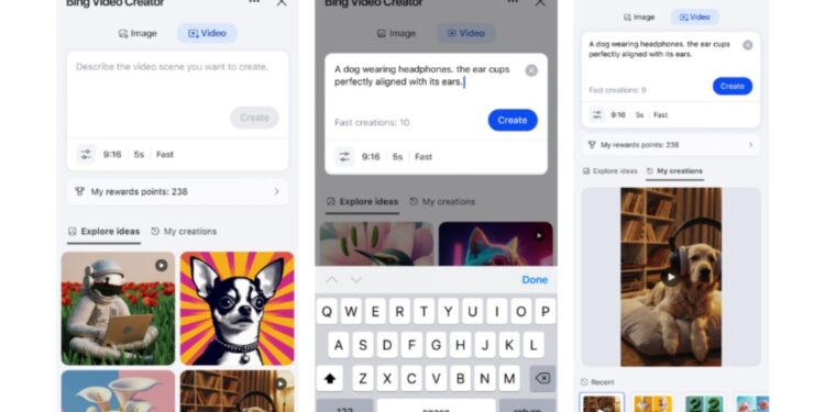 Bing lets you use OpenAI’s Sora video generator for free