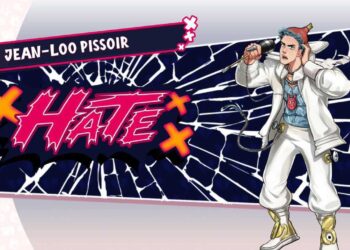 Screenshot from Date Everything featuring an anthropomorphized toilet named Jean-Loo Pissoir with the word HATE in big letters next to Jean-Loo.