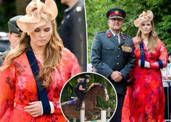Dutch Princess Catharina-Amalia, 21, steps out days after surgery from horse-related accident