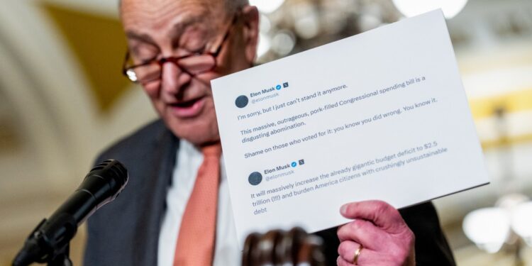 Elon Musk calls Trump’s budget bill a ‘disgusting abomination’