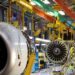 Boeing 737 engines in a factory.