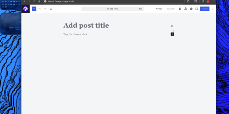 The see-through dock can distort and refract what’s visible behind it.