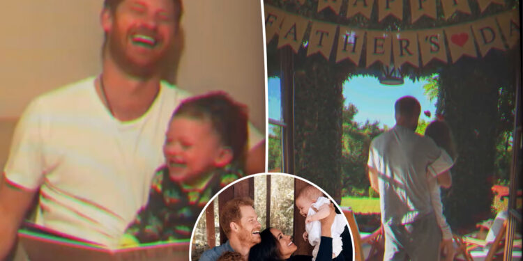 Meghan Markle shares rare footage of Prince Harry with Archie and Lilibet on Father's Day