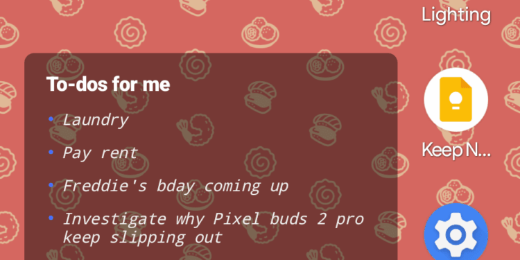 A smartphone homescreen with an orange background.