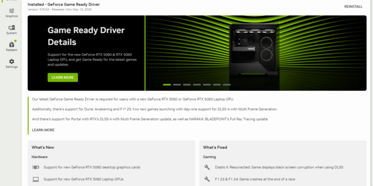 Nvidia’s app now has a light mode if you want to be flash banged
