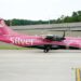 A general view of a Silver Airways airplane as seen at Tampa International Airport in Tampa, FL on August 29, 2024