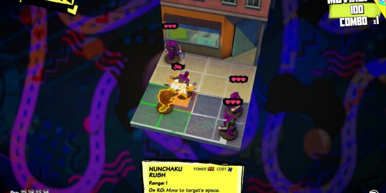 A screenshot from Teenage Mutant Ninja Turtles: Tactical Takedown.