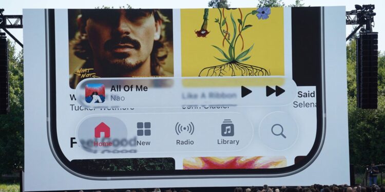 A photo of changes from Apple’s Liquid Glass UI redesign.