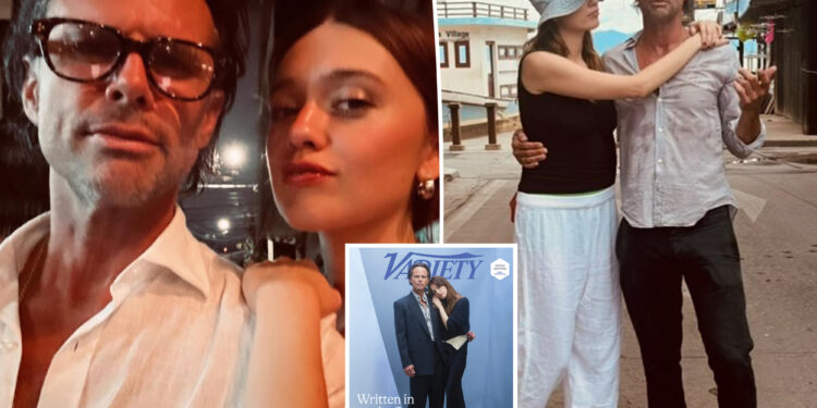 Walton Goggins cries over Aimee Lou Wood feud rumors in joint interview