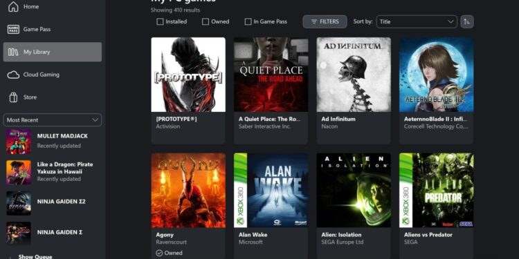 Xbox console games are suddenly showing up inside the Xbox PC app