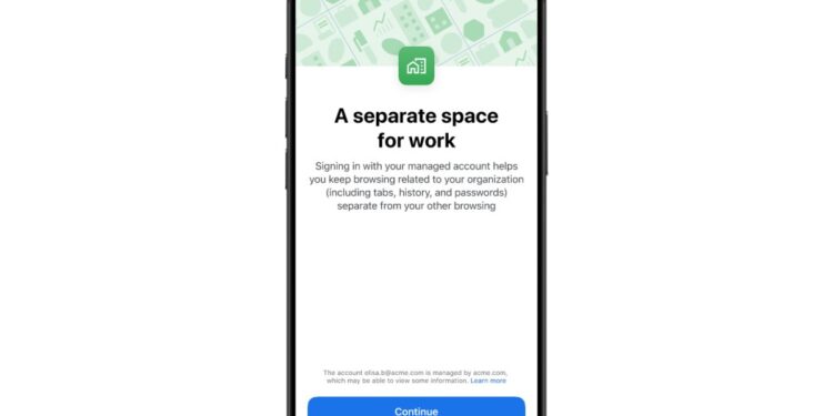 Chrome will let you switch between personal and work accounts on iOS