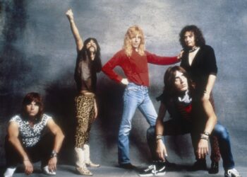 Cast photo of the band Spinal Tap.